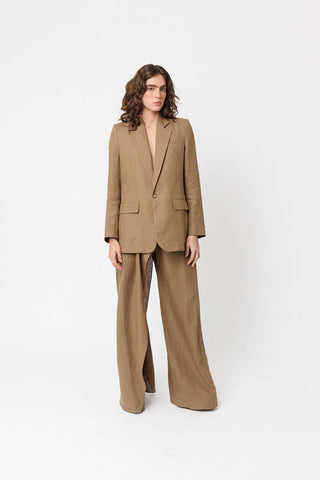 SS26 Camel Open Back Blazer