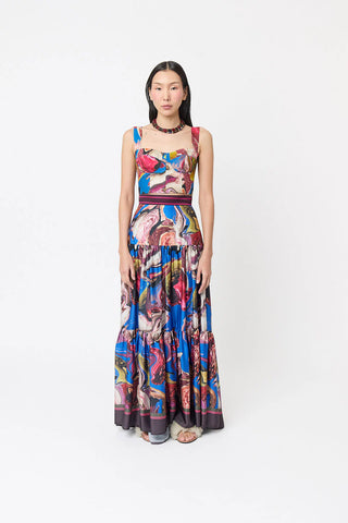 SS26 Natural Bustier Reversible - Lychee Print