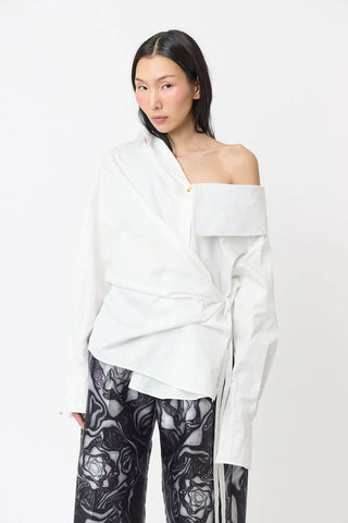 SS26 White Distorted Top