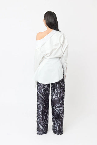 SS26 White Distorted Top