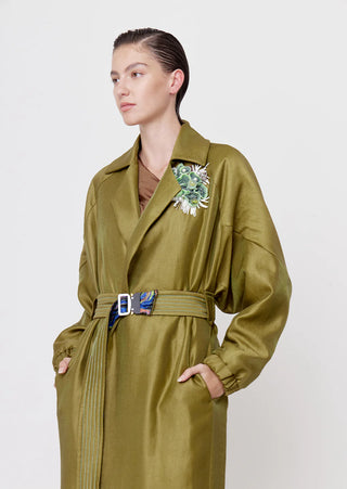 SS25 Rowan Oversized Trench Coat - Olive or Pale Pink