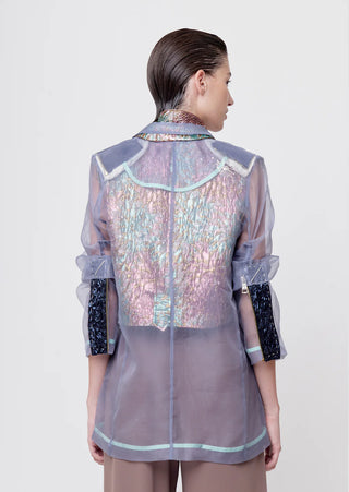SS25 Jacquard Affix Cropped Vest