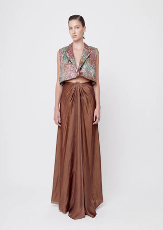 SS25 Jacquard Affix Cropped Vest