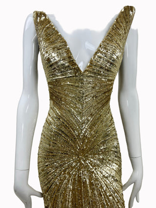Vintage Elie Saab Sunburst Sequin Dress