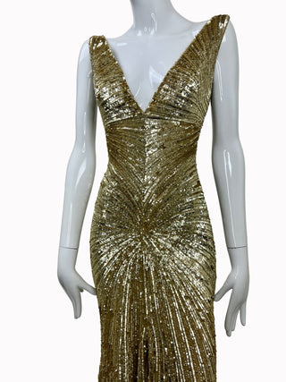 Vintage Elie Saab Sunburst Sequin Dress