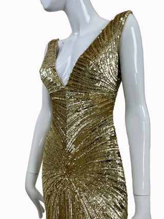 Vintage Elie Saab Sunburst Sequin Dress