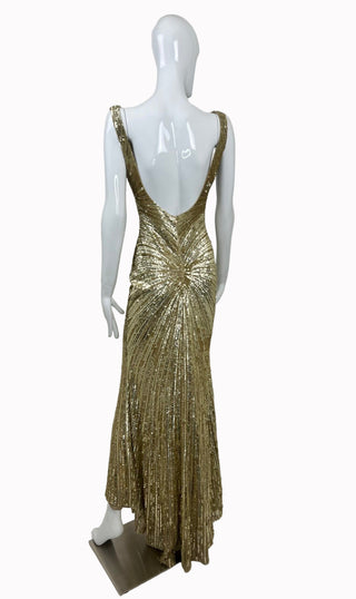 Vintage Elie Saab Sunburst Sequin Dress