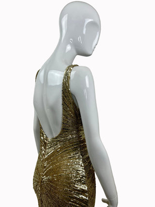 Vintage Elie Saab Sunburst Sequin Dress