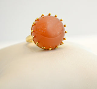 Peach Moonstone Ring