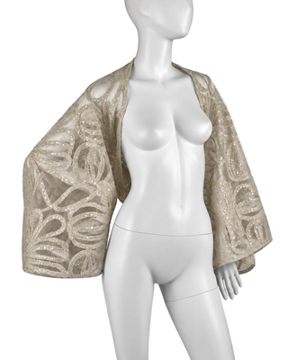 Lux Lucis Embellished Organza Bolero Shrug